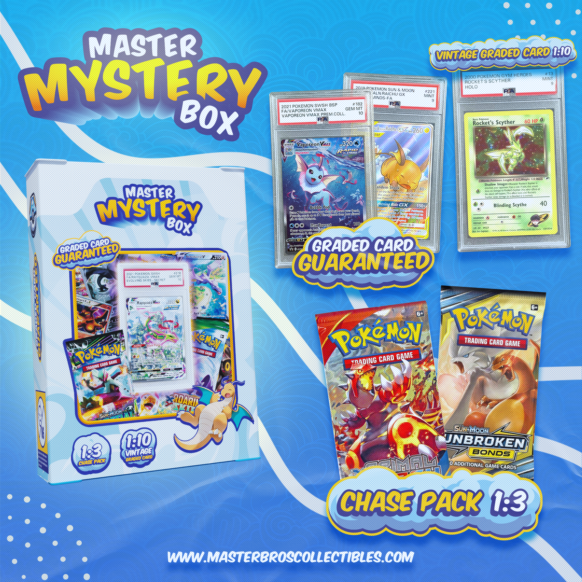 MASTER MYSTERY BOX - GRADED CARD GUARANTEED Masterbros Collectibles MASTER MYSTERY BOX - GRADED CARD GUARANTEED Masterbros Collectibles